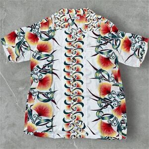 Sun Surf Vibrant Floral Reproduction Aloha Hawaiian Shirt Made in Japan Medium